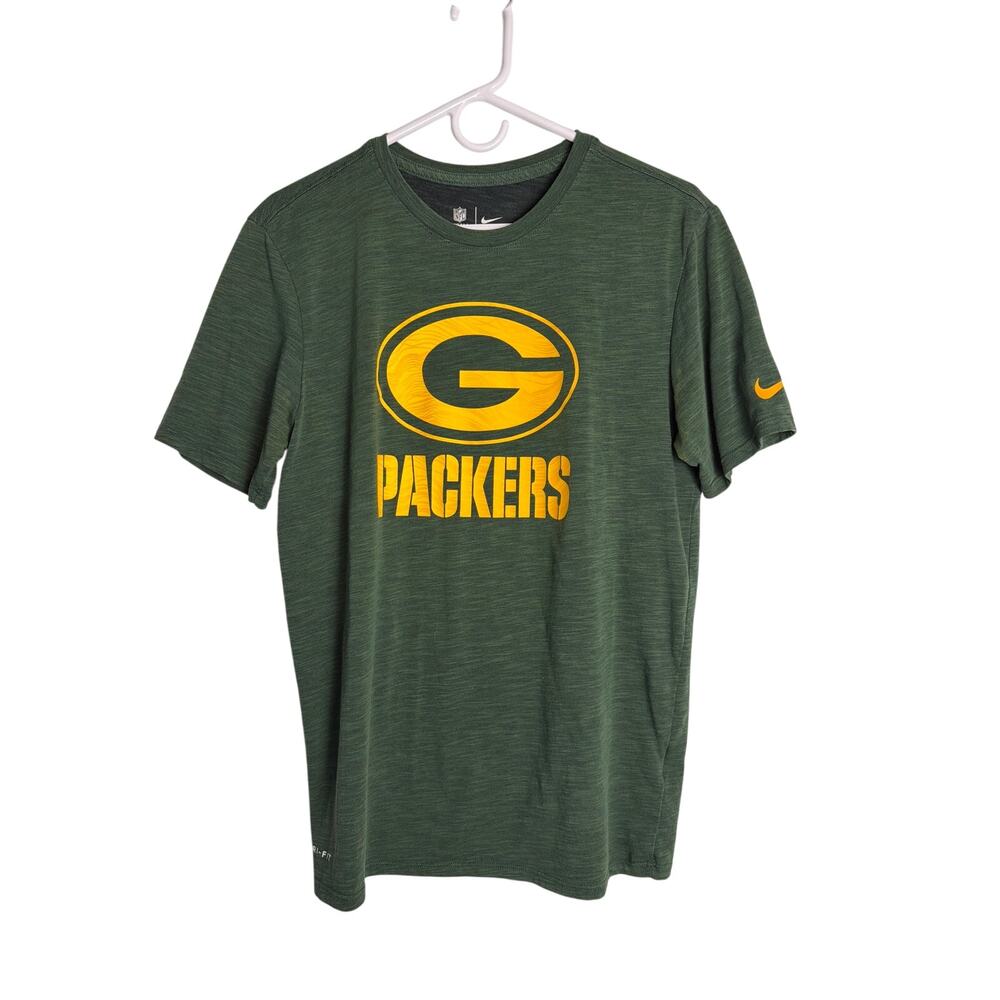 Nike Men's Green Bay Packers Green Short Sleeve T-Shirt Size L